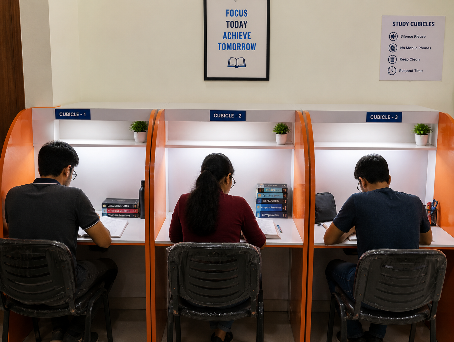 Study Cubicles at OpenHippo Library, Jagatpura, Jaipur